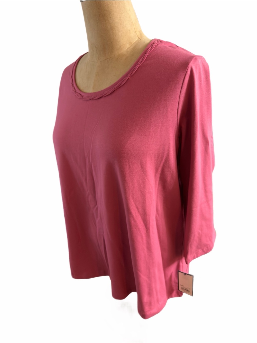 Brand New Croft & Barrow Pink 3/4-Sleeve Top Size 2X